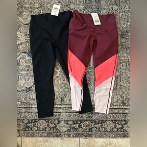 Fabletics workout leggings, selling as a pair.